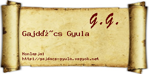 Gajdács Gyula névjegykártya